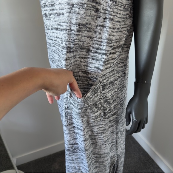☁️ Cotton Country by Parkhurst Gray Marled Knit Dress L - Picture 4 of 6